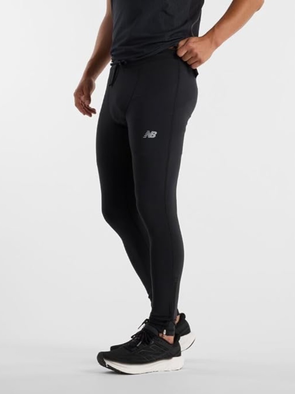 NWT- New Balance Black NB Sleek Tight, Full Length Running Leggings Men's Medium